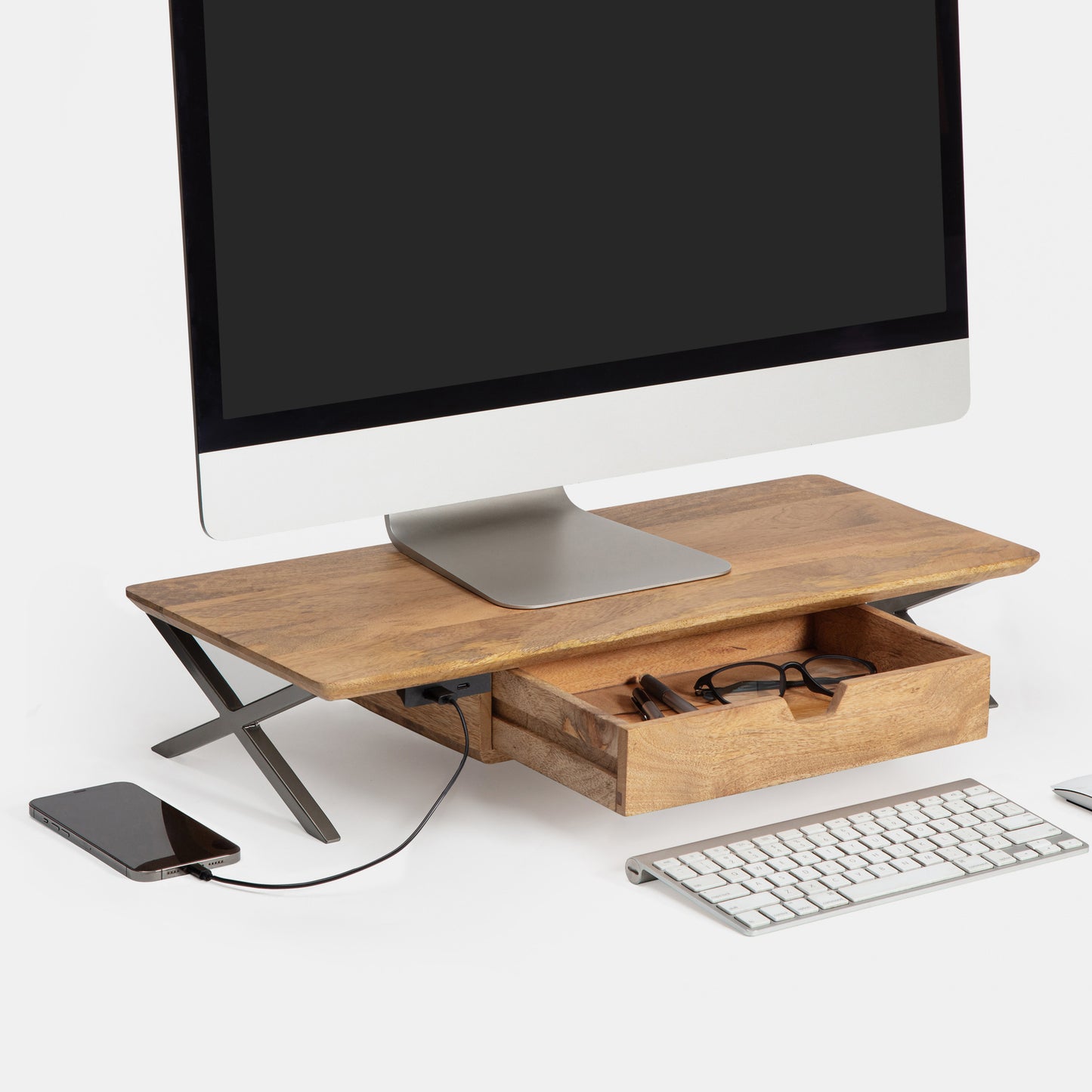 Kupka Monitor Stand With Drawer