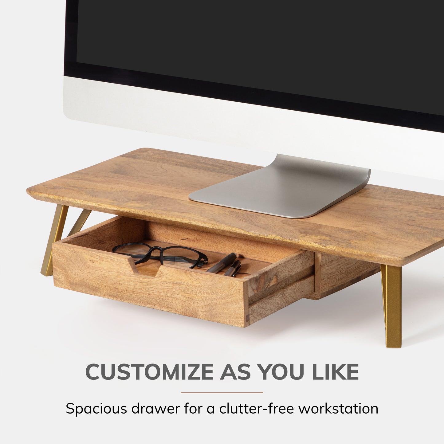 Belluci Monitor Stand With Drawer