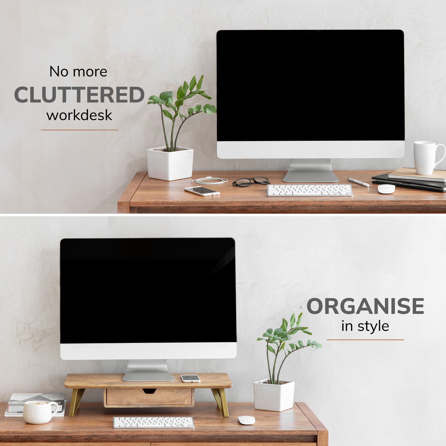 Belluci Monitor Stand With Drawer