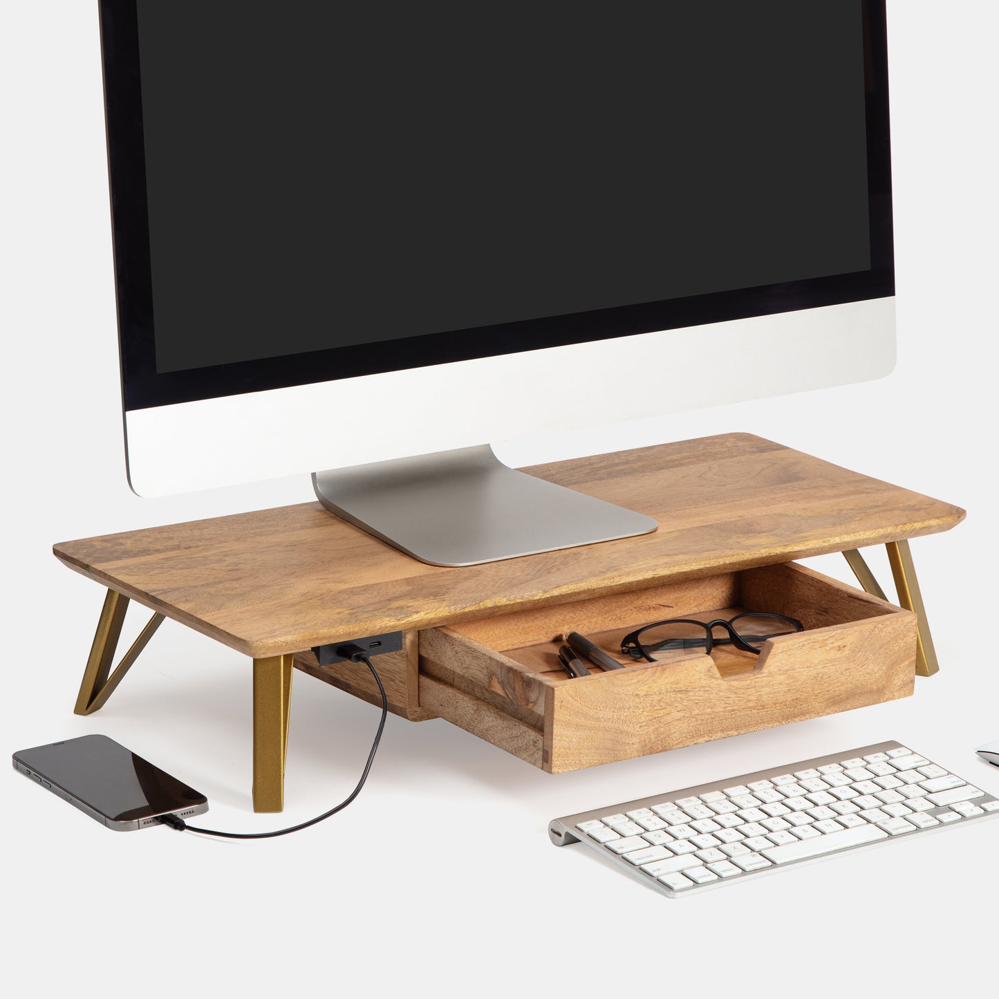 Belluci Monitor Stand With Drawer