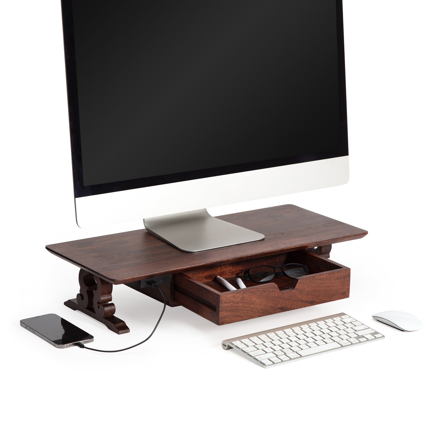 Hartnett Monitor Stand With Drawer