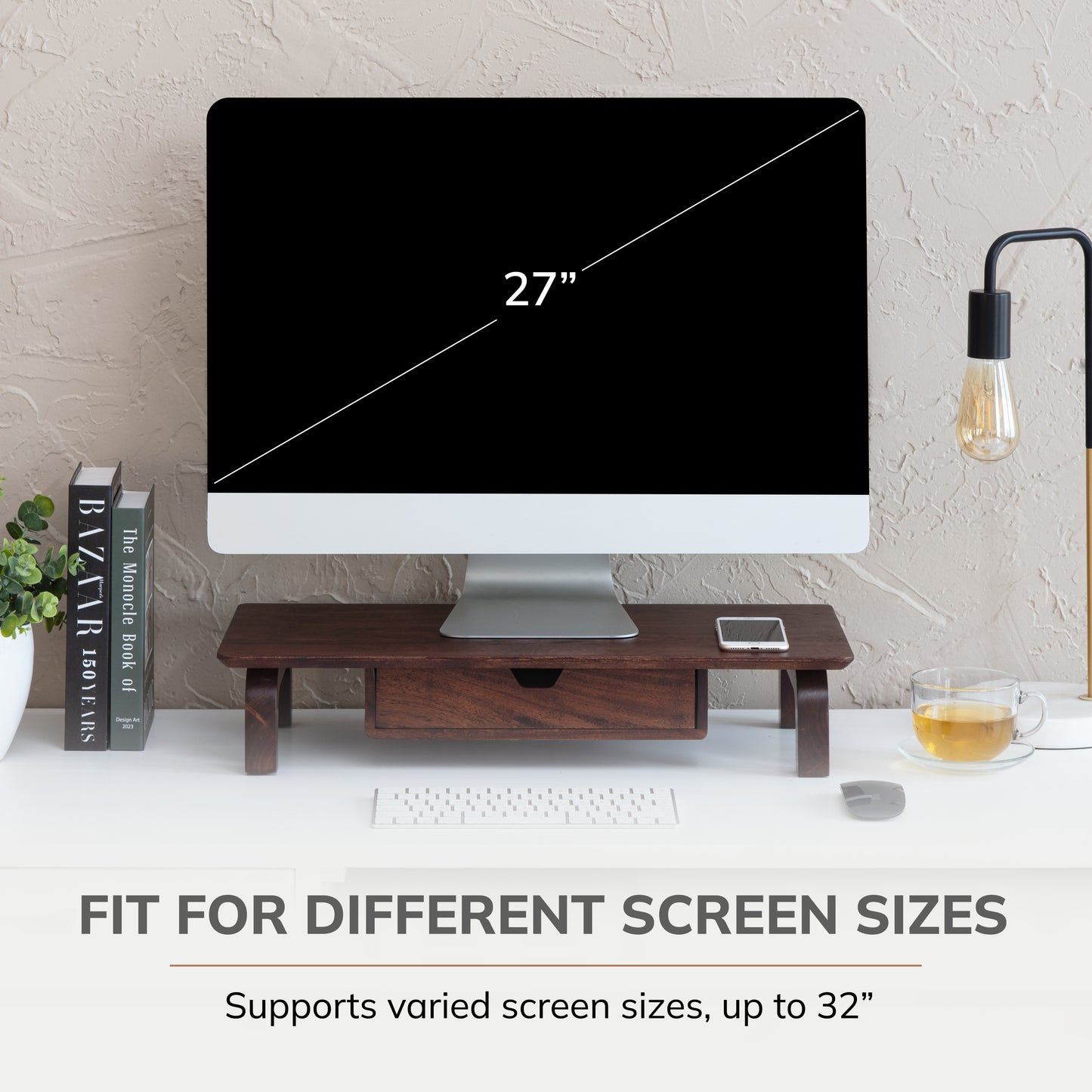 Agar Monitor Stand With Drawer