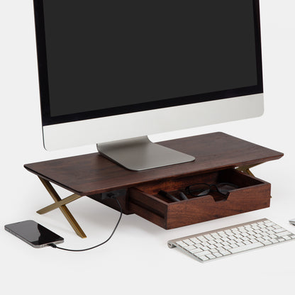 Piet Monitor Stand With Drawer