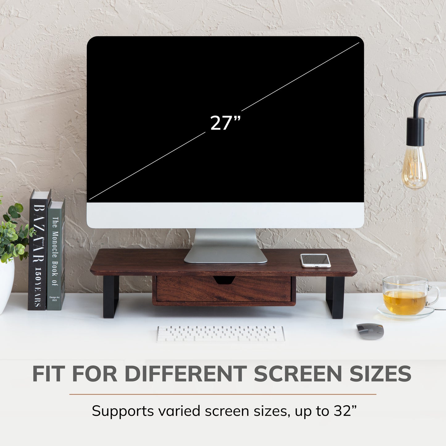 Amigoni Monitor Stand With Drawer