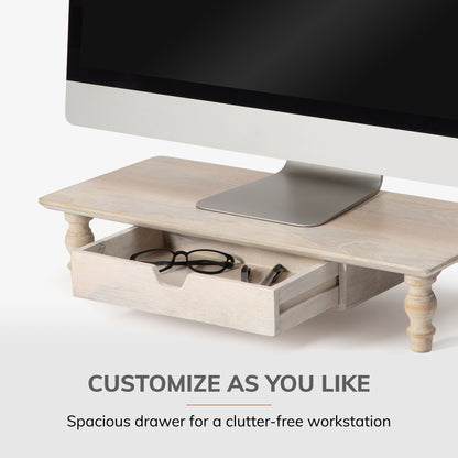 Boucher Monitor Stand With Drawer