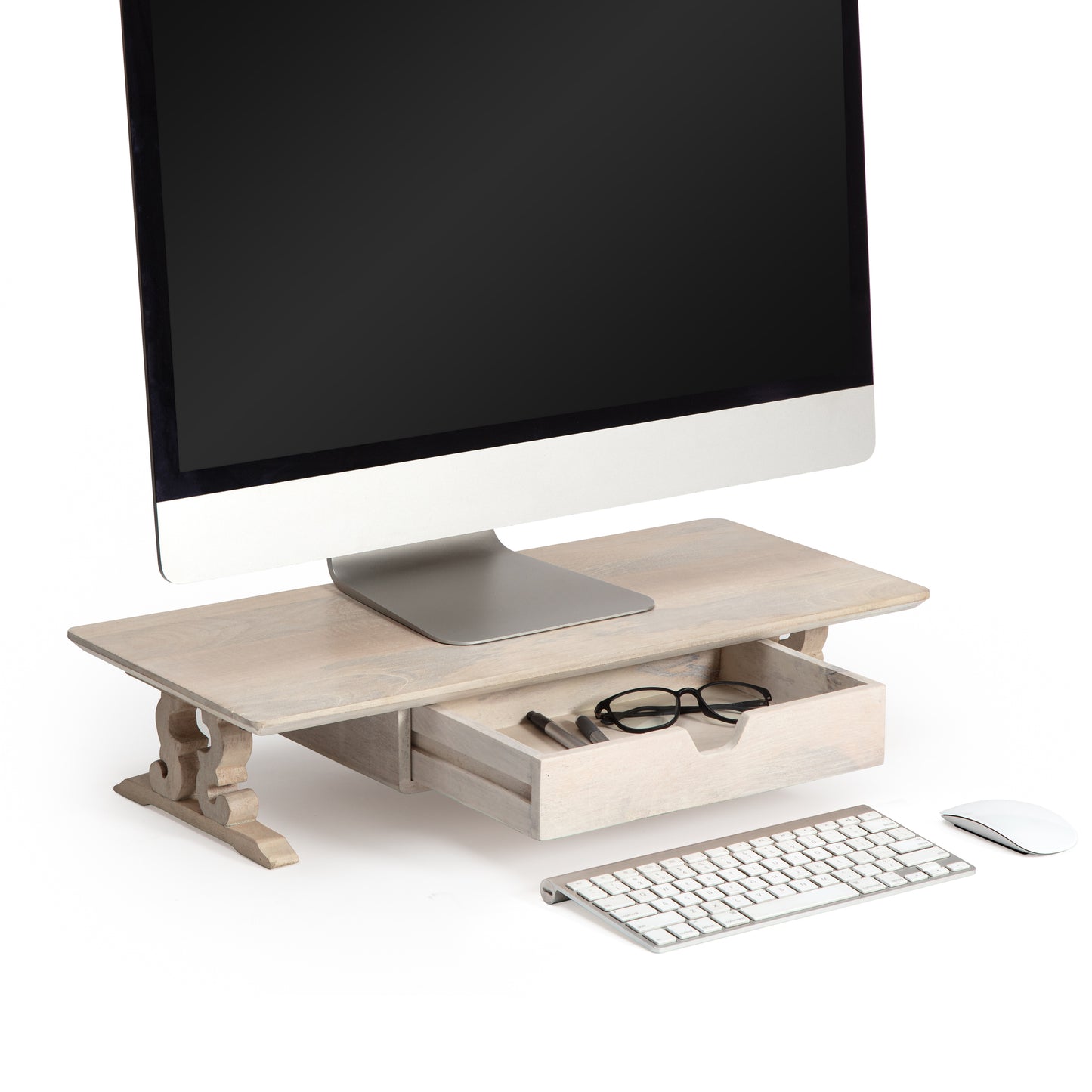 Colville Monitor Stand With Drawer
