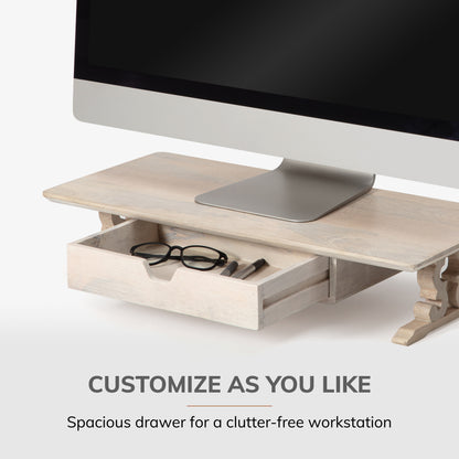 Colville Monitor Stand With Drawer