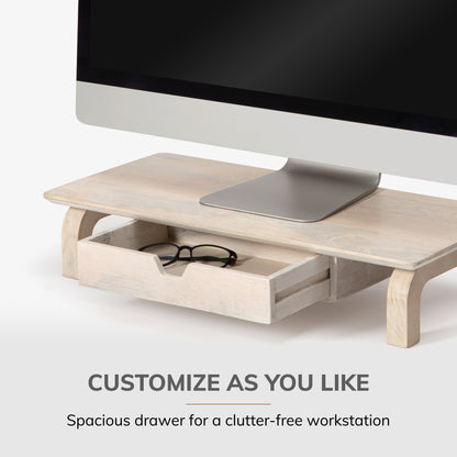 Tanguy Monitor Stand With Drawer