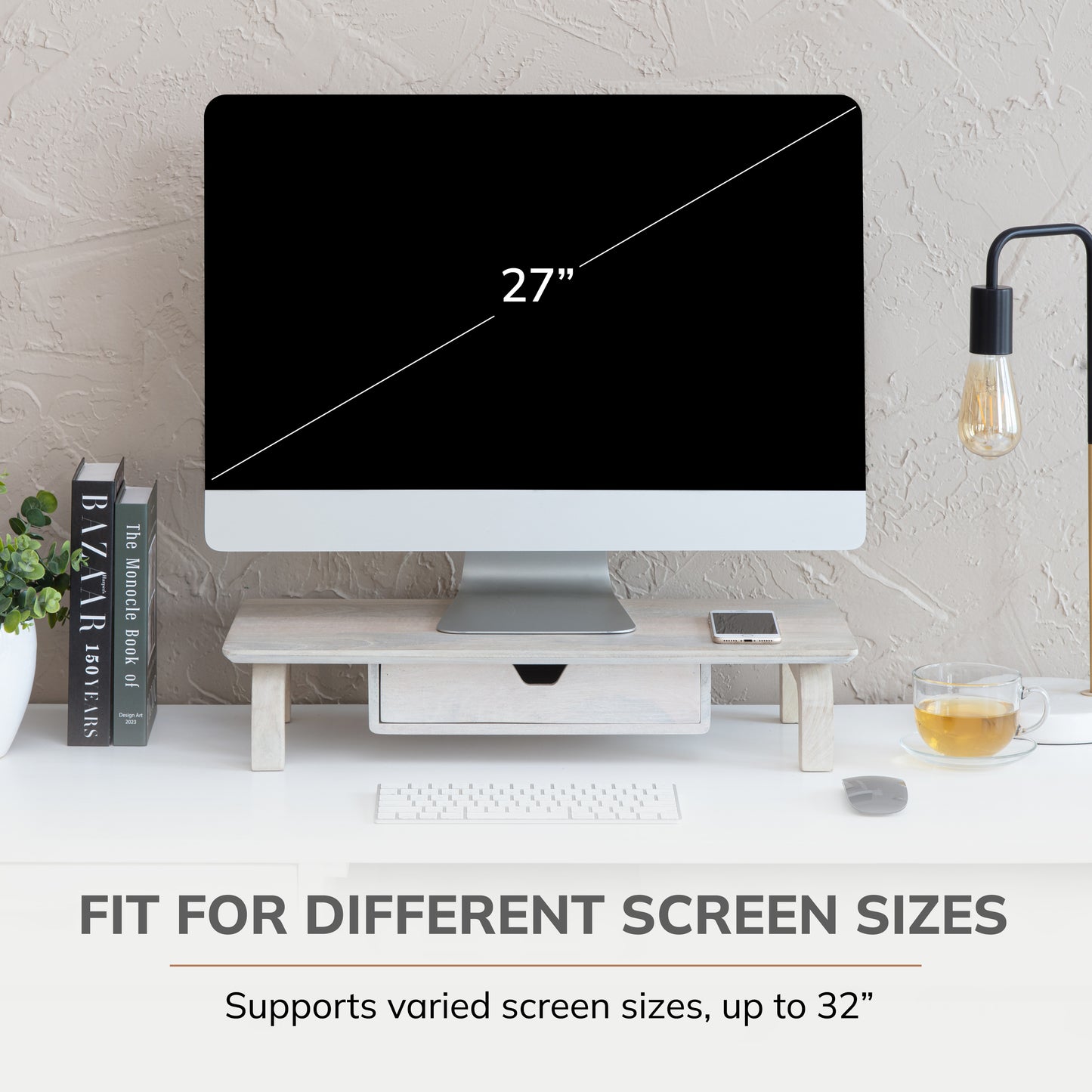 Tanguy Monitor Stand With Drawer