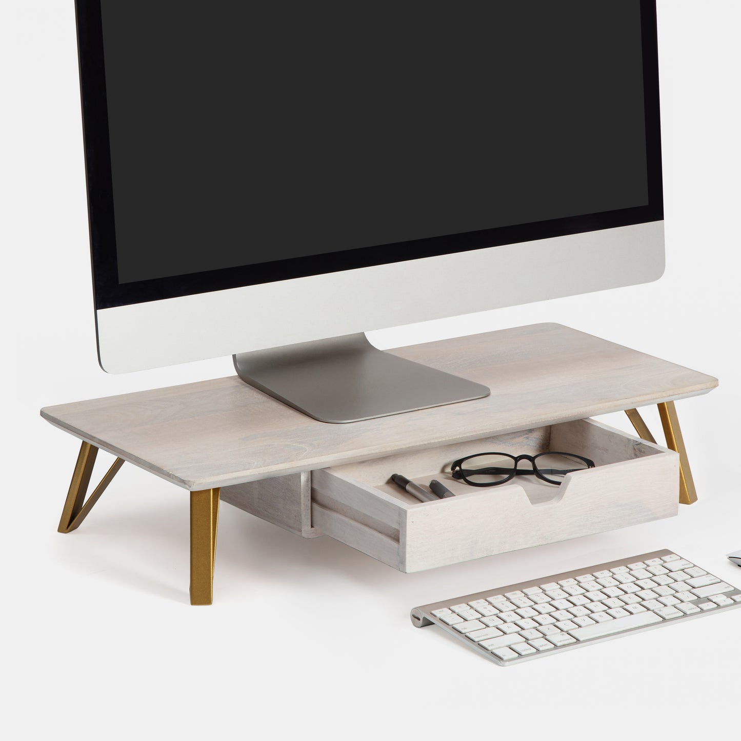 Giacometti Monitor Stand With Drawer