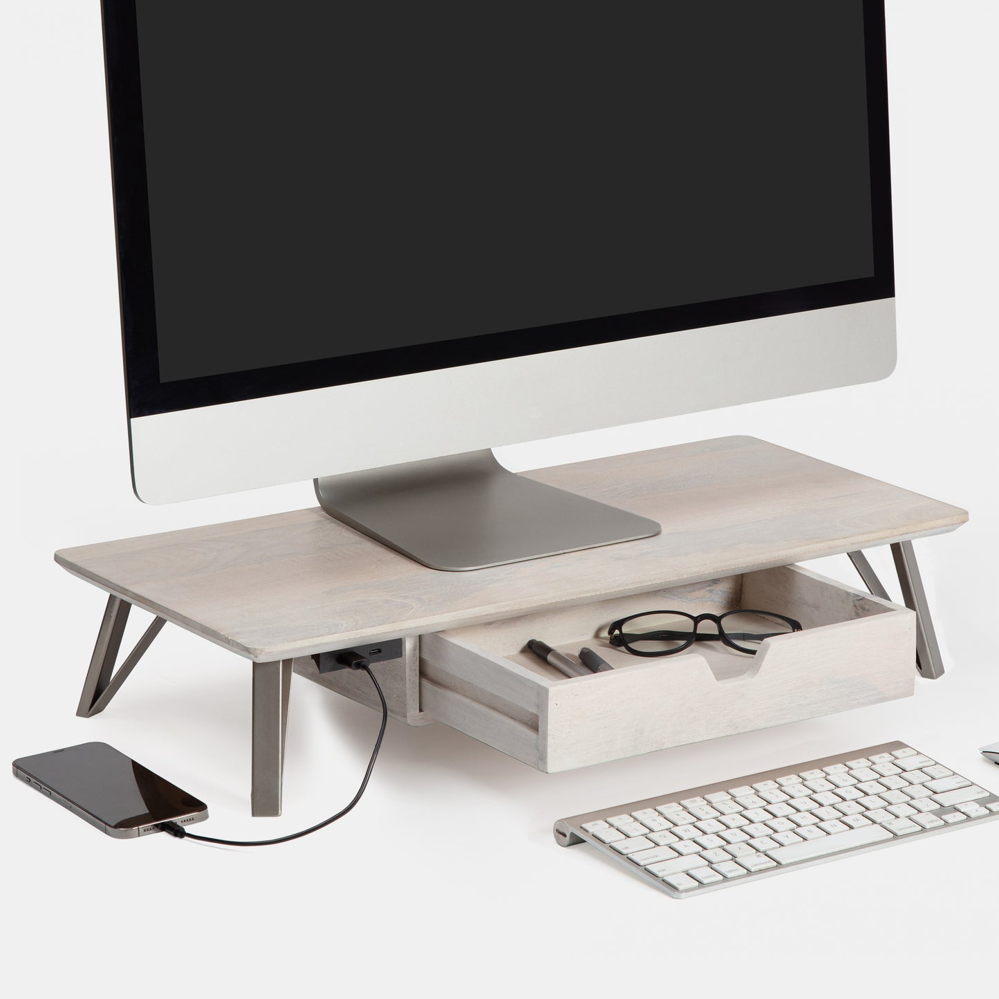Giacometti Monitor Stand With Drawer