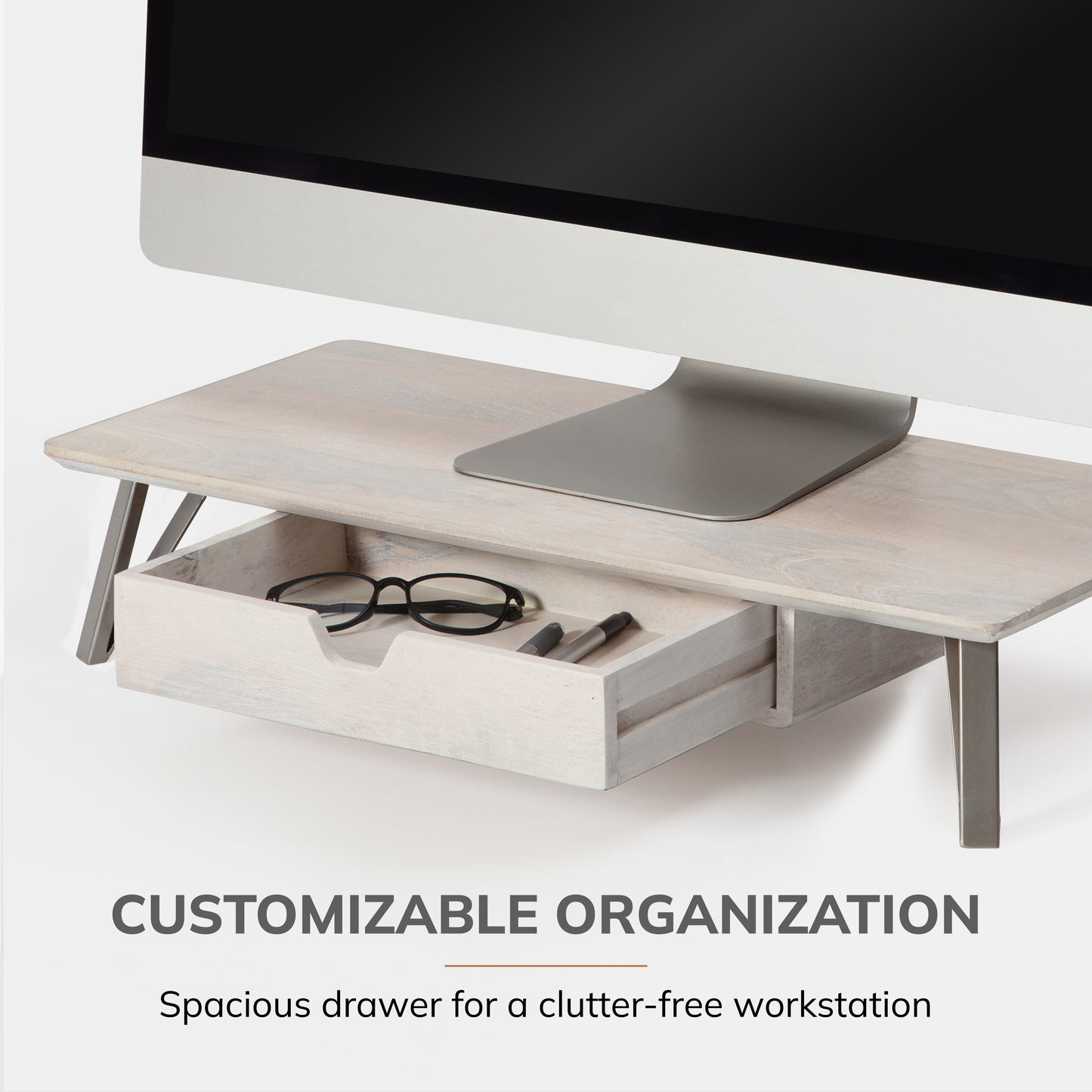 Giacometti Monitor Stand With Drawer