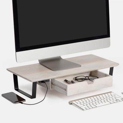 Oudry Monitor Stand With Drawer