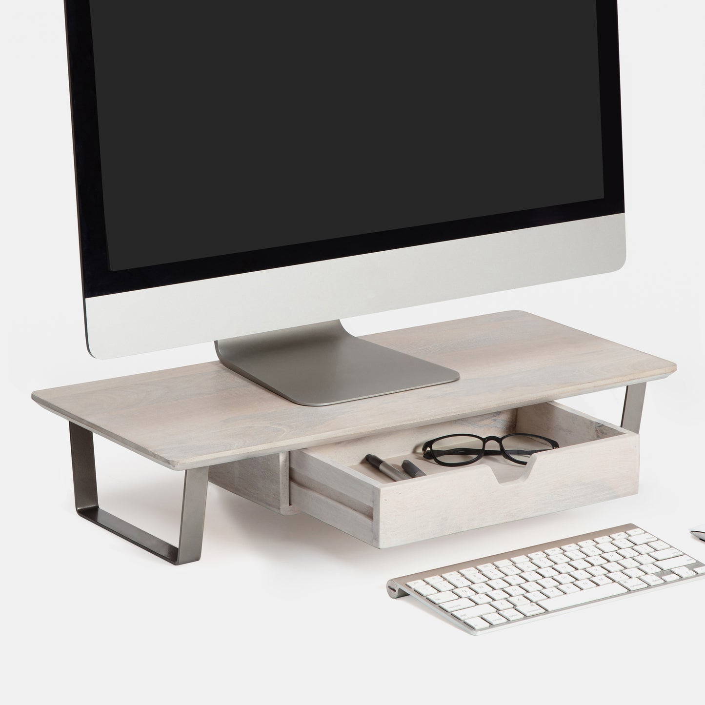 Oudry Monitor Stand With Drawer