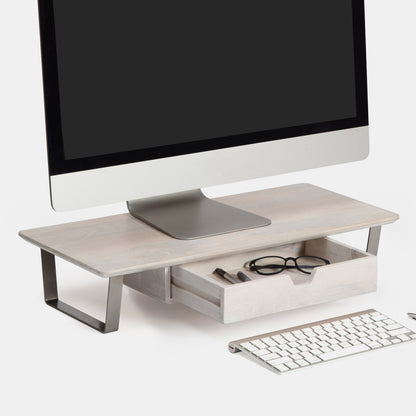 Oudry Monitor Stand With Drawer