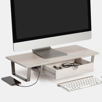 Oudry Monitor Stand With Drawer