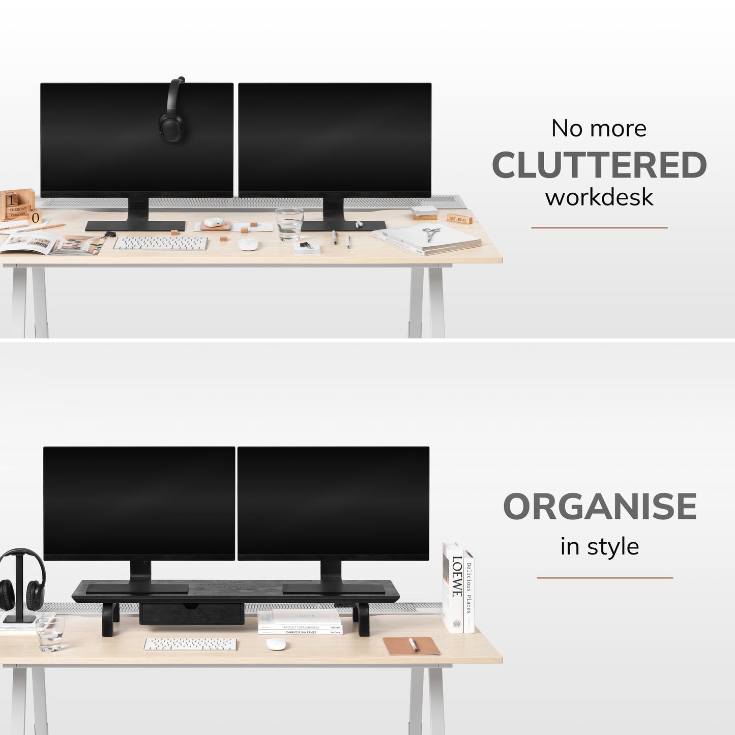 Ernst Monitor Stand With Drawer