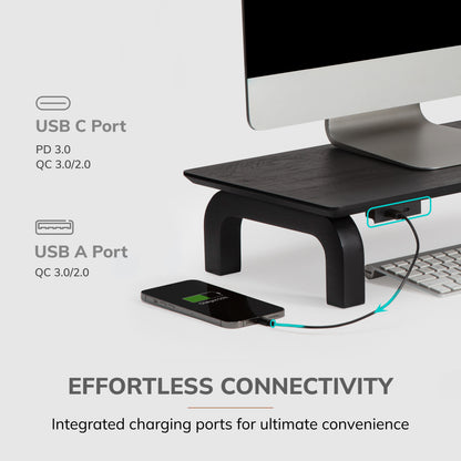 Ernst Monitor Stand With Drawer