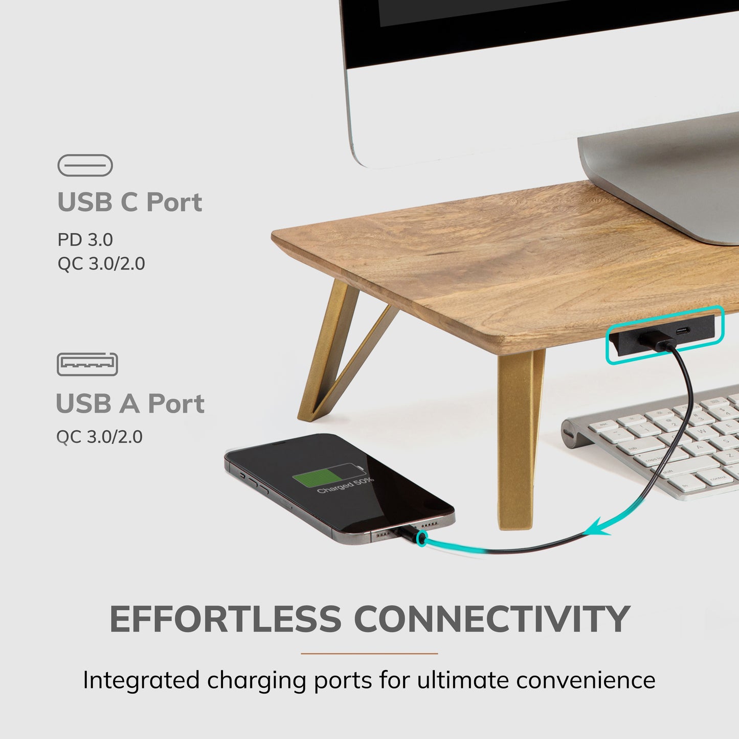 Belluci Monitor Stand With Drawer
