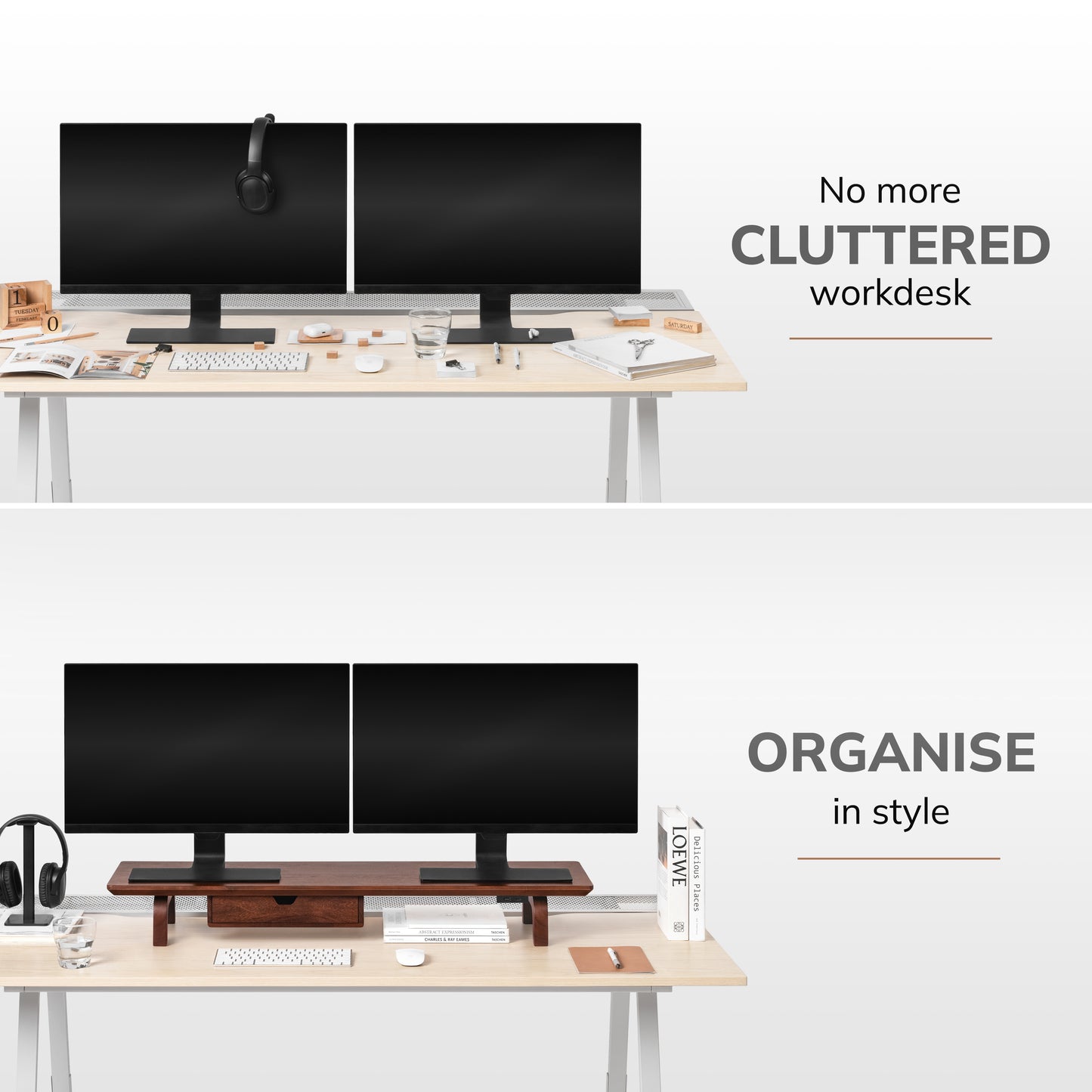 Agar Monitor Stand With Drawer