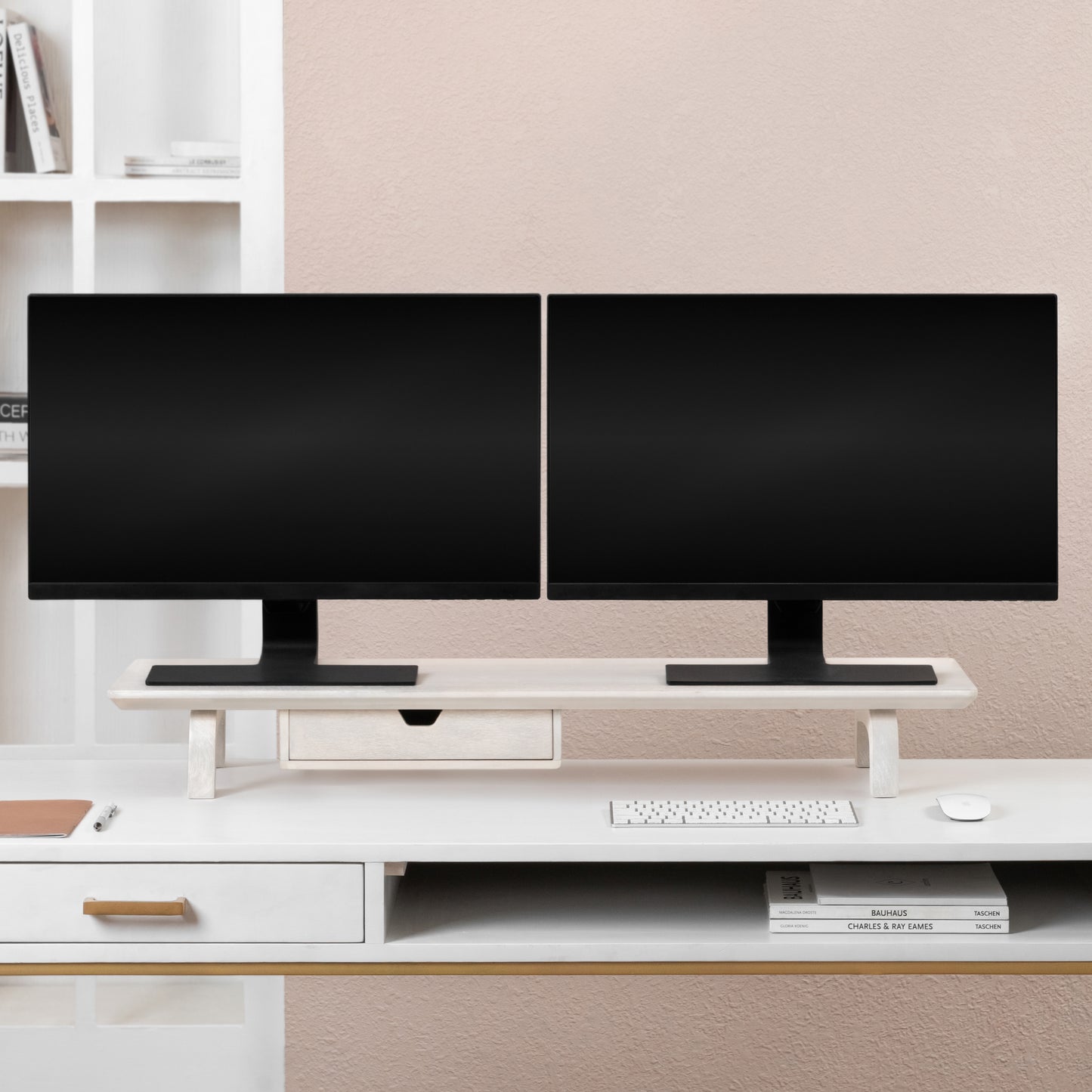 Tanguy Monitor Stand With Drawer