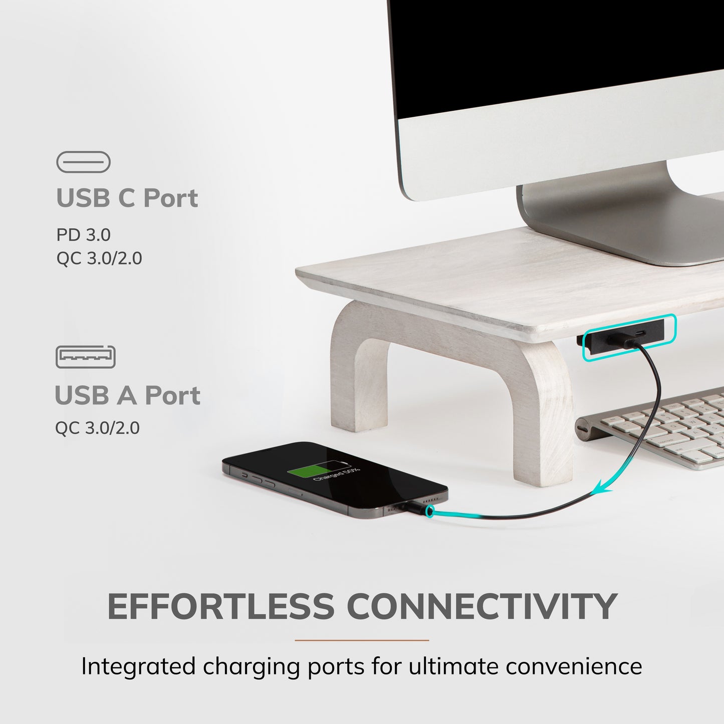 Tanguy Monitor Stand With Drawer