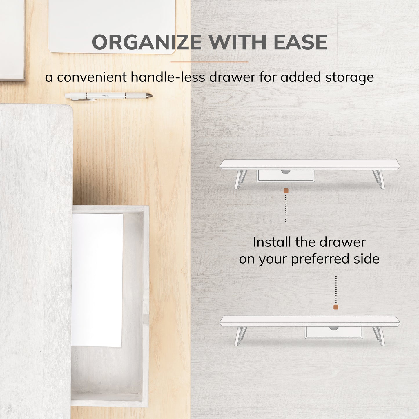 Giacometti Monitor Stand With Drawer