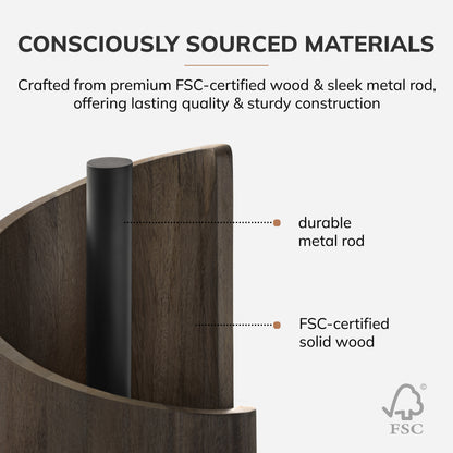 Mango Wood Gisele Paper Towel Holder