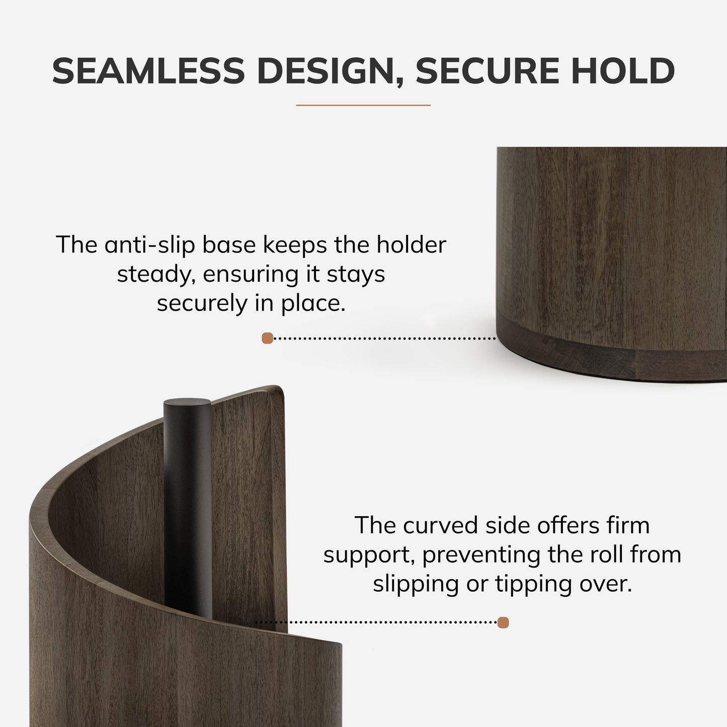 Gisele Paper Towel Holder - Chocolate