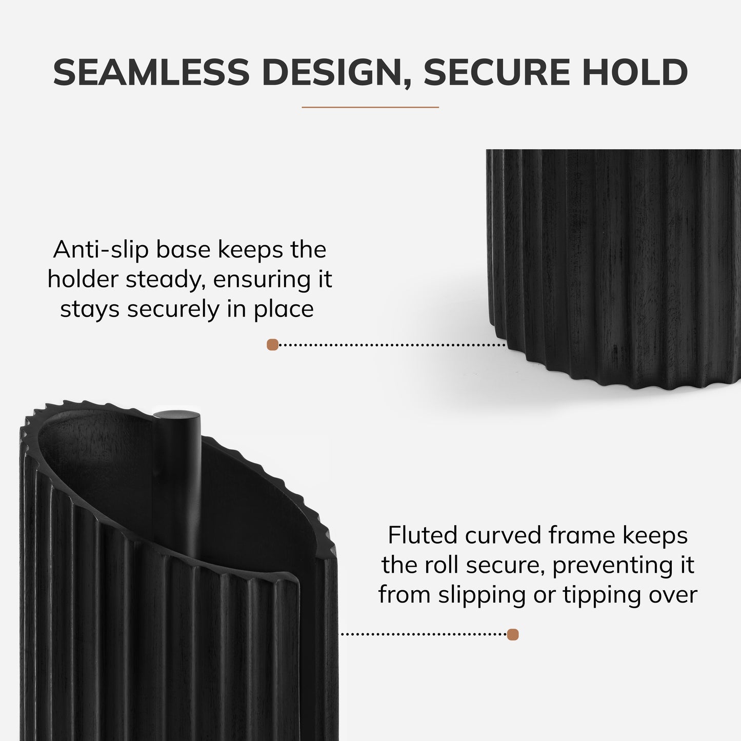 Colette Paper Towel Holder - Black