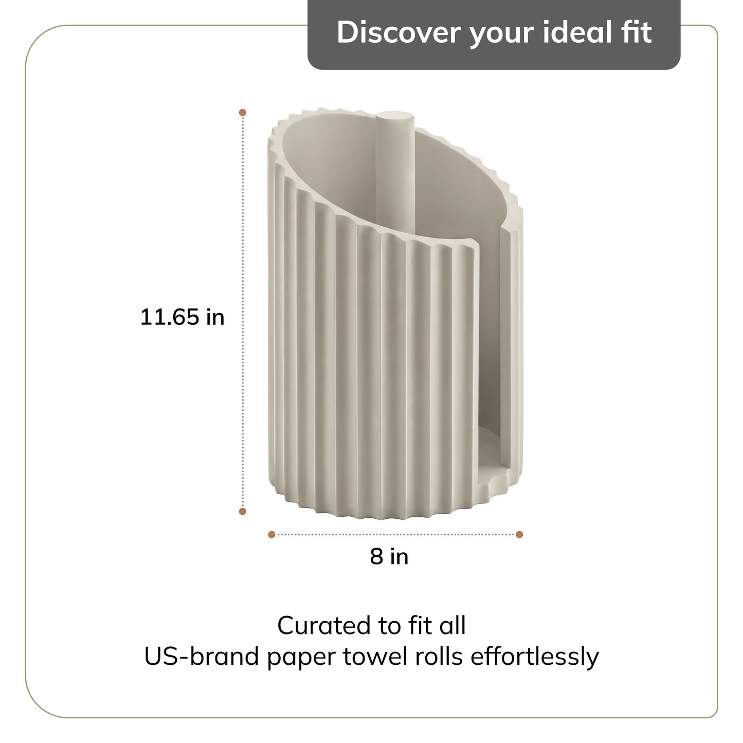 Colette Paper Towel Holder - Black