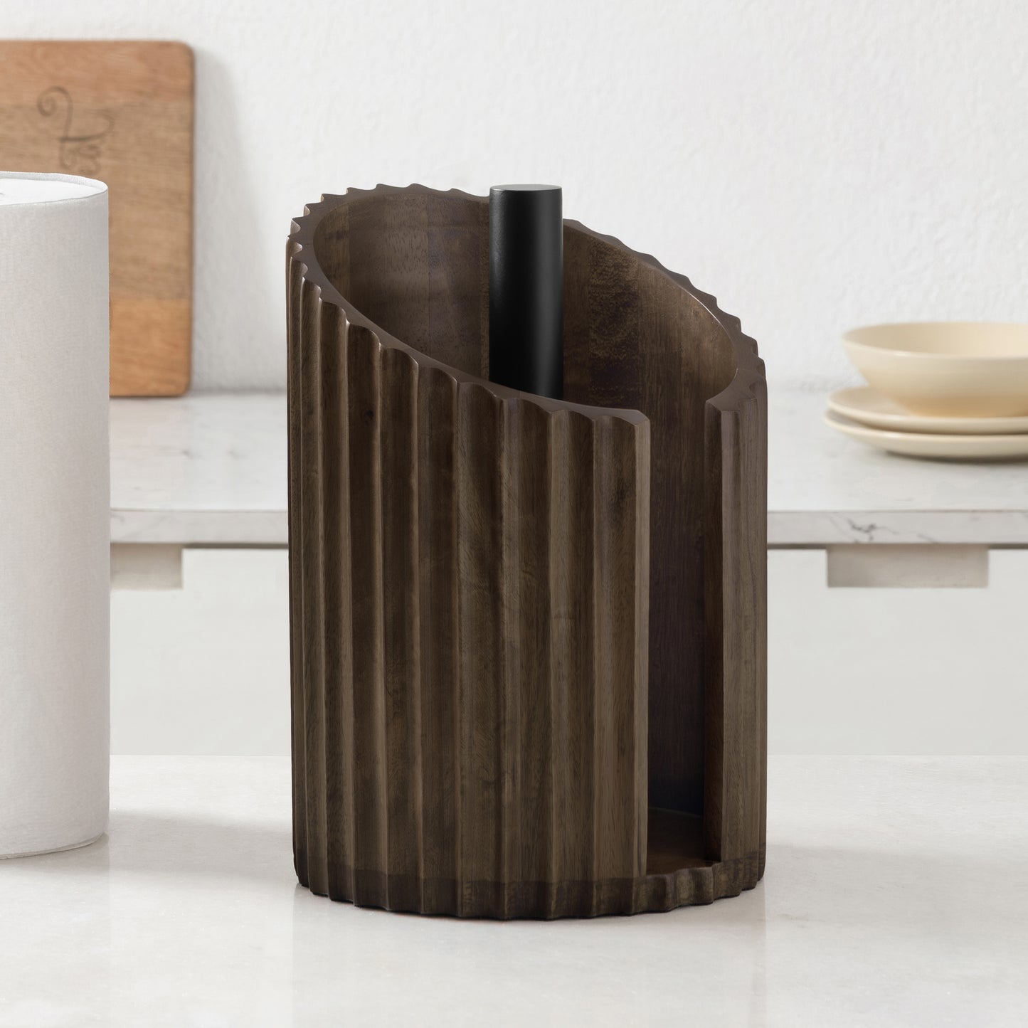 Mango Wood Sabine Paper Towel Holder