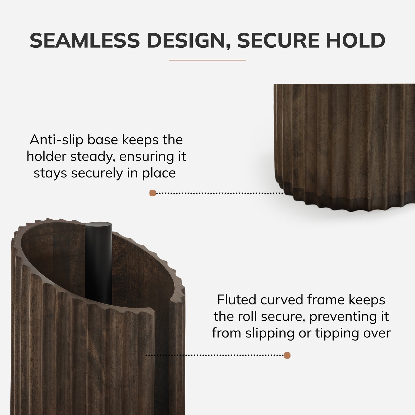 Colette Paper Towel Holder - Chocolate