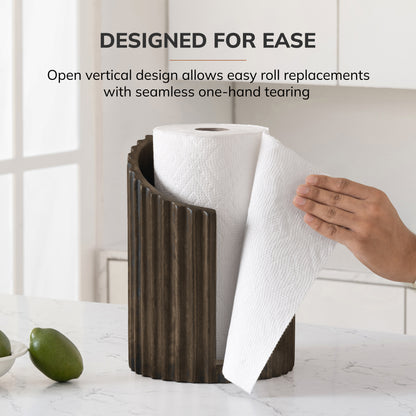 Mango Wood Sabine Paper Towel Holder