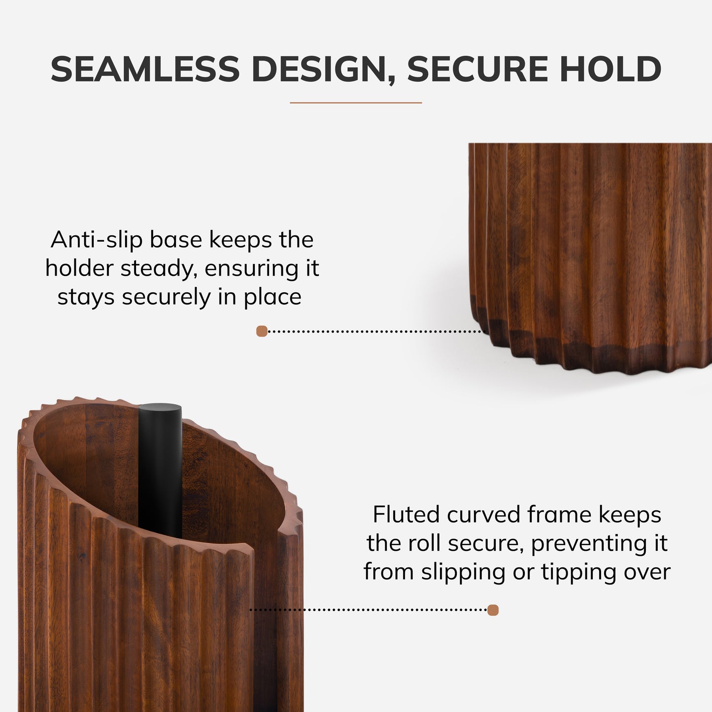 Sabine Paper Towel Holder - Walnut
