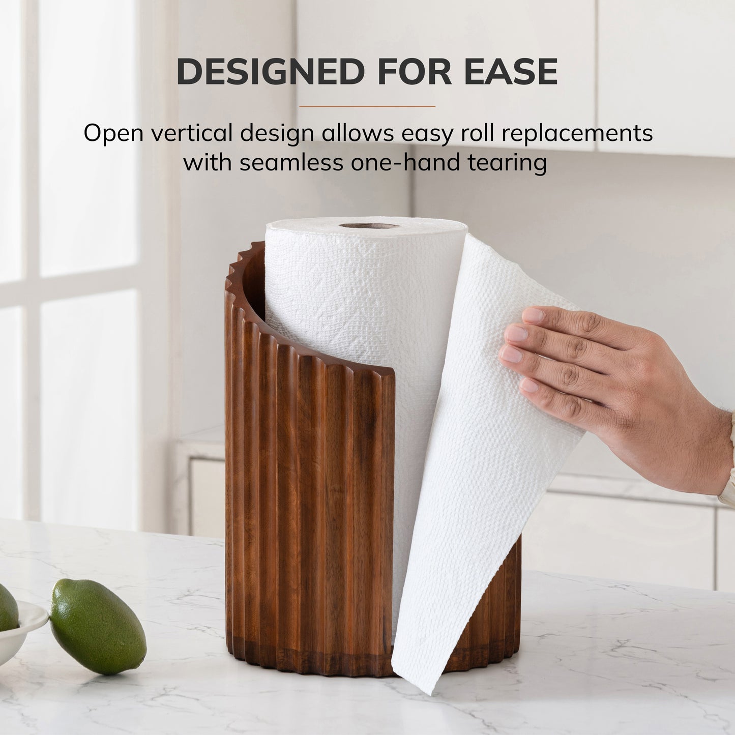 Sabine Paper Towel Holder - Walnut