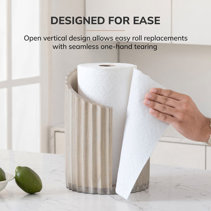 Sabine Paper Towel Holder - White Wash