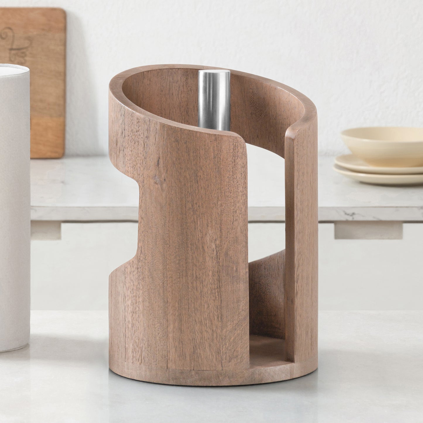Mango Wood Amélie Paper Towel Holder