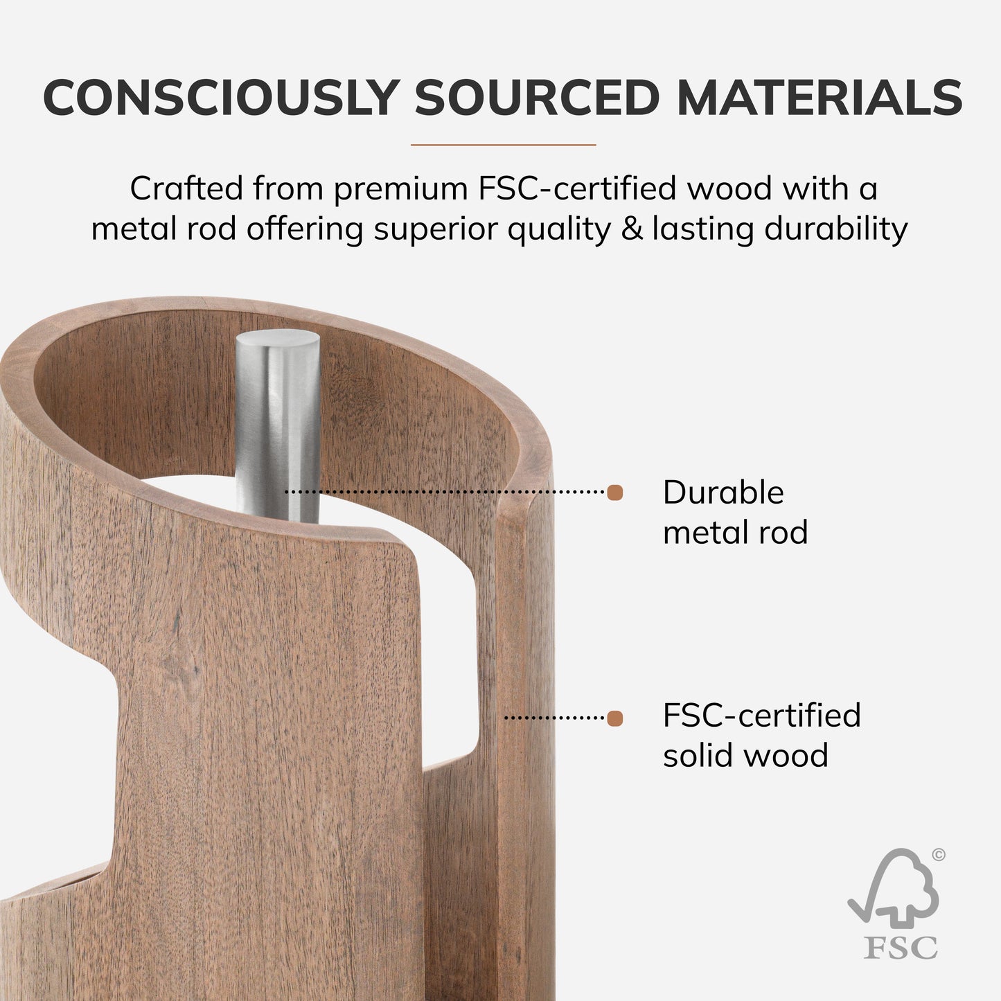 Amélie Paper Towel Holder - Biscotti