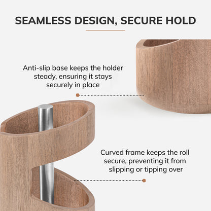 Mango Wood Amélie Paper Towel Holder