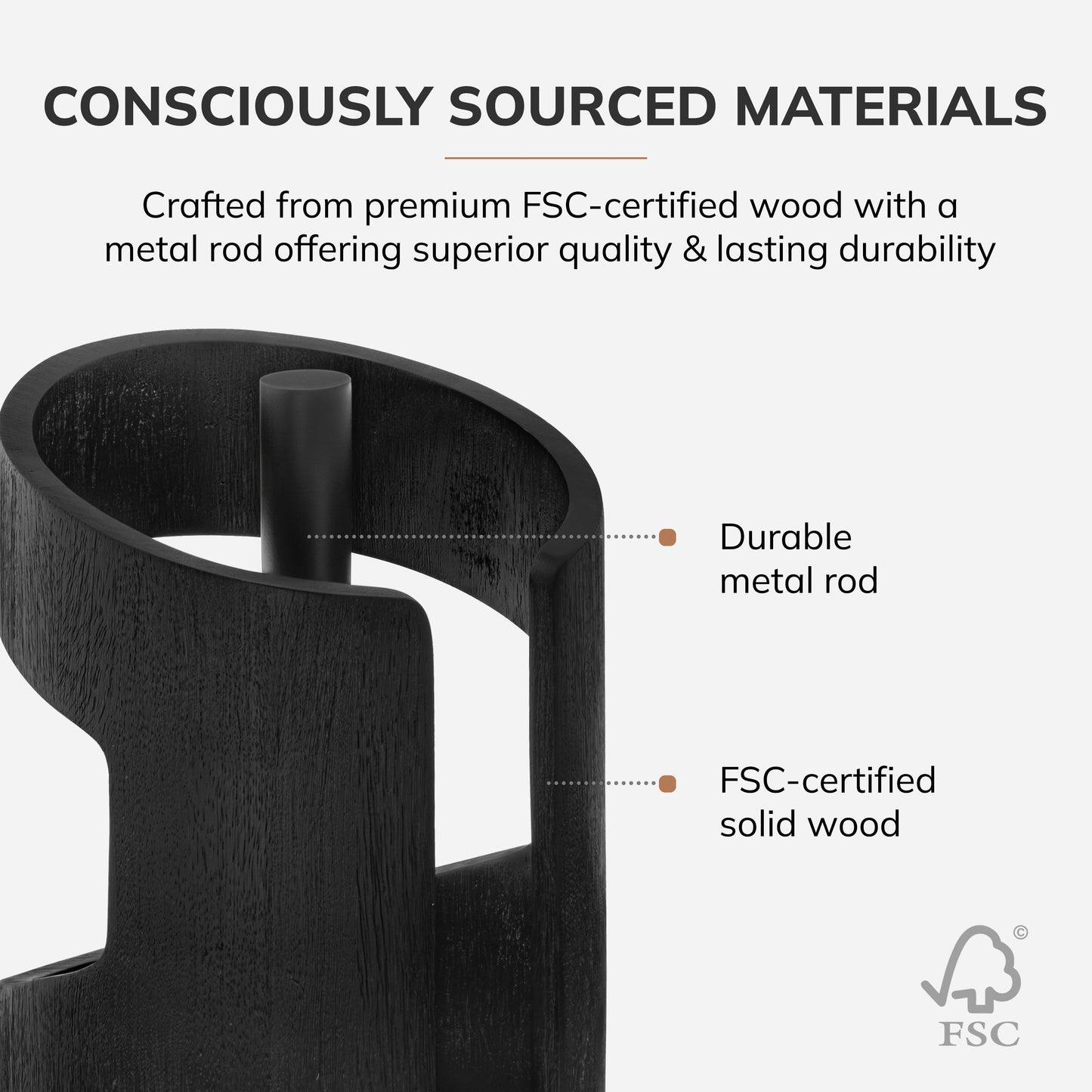 Amélie Paper Towel Holder - Black
