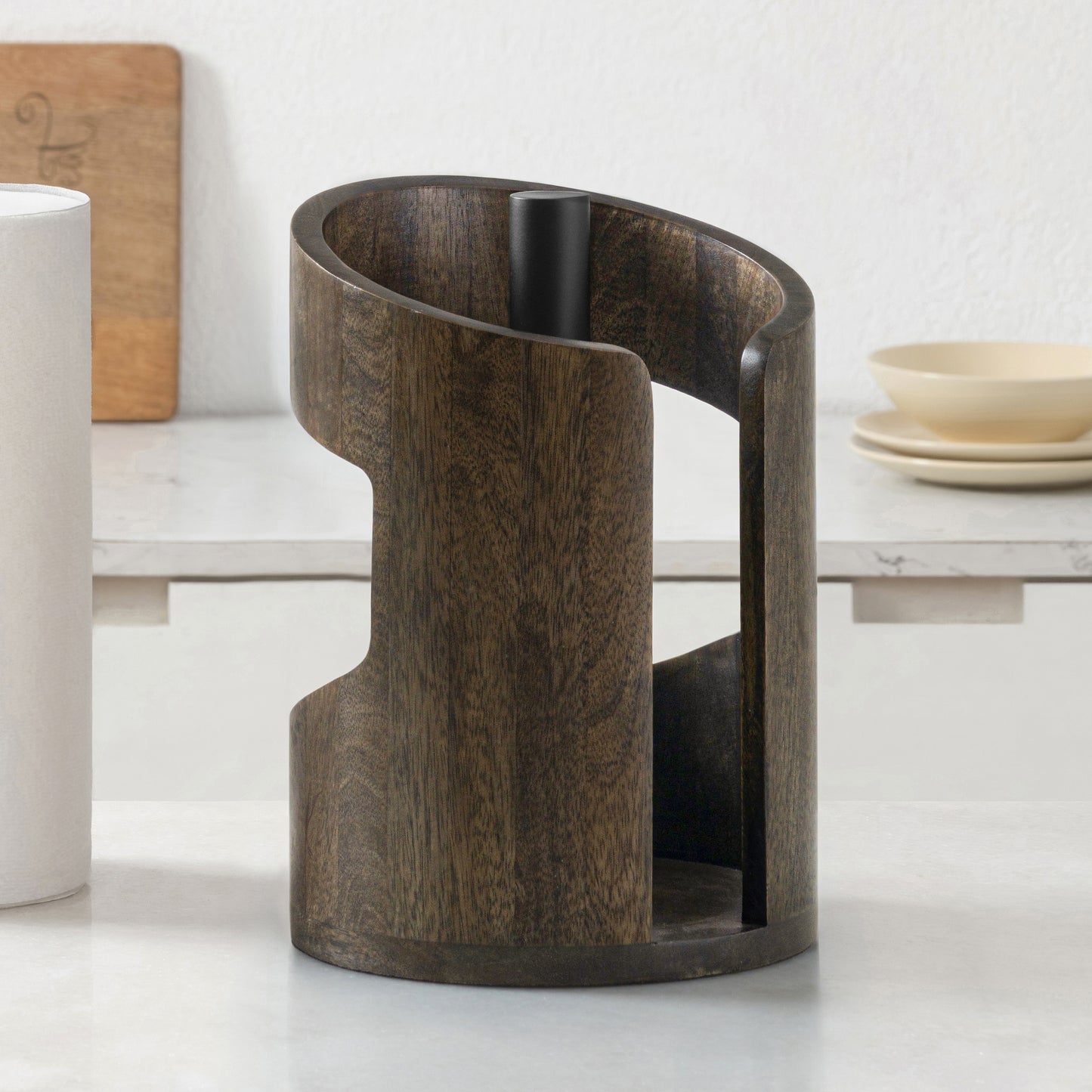 Mango Wood Amélie Paper Towel Holder
