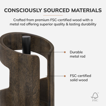 Mango Wood Amélie Paper Towel Holder