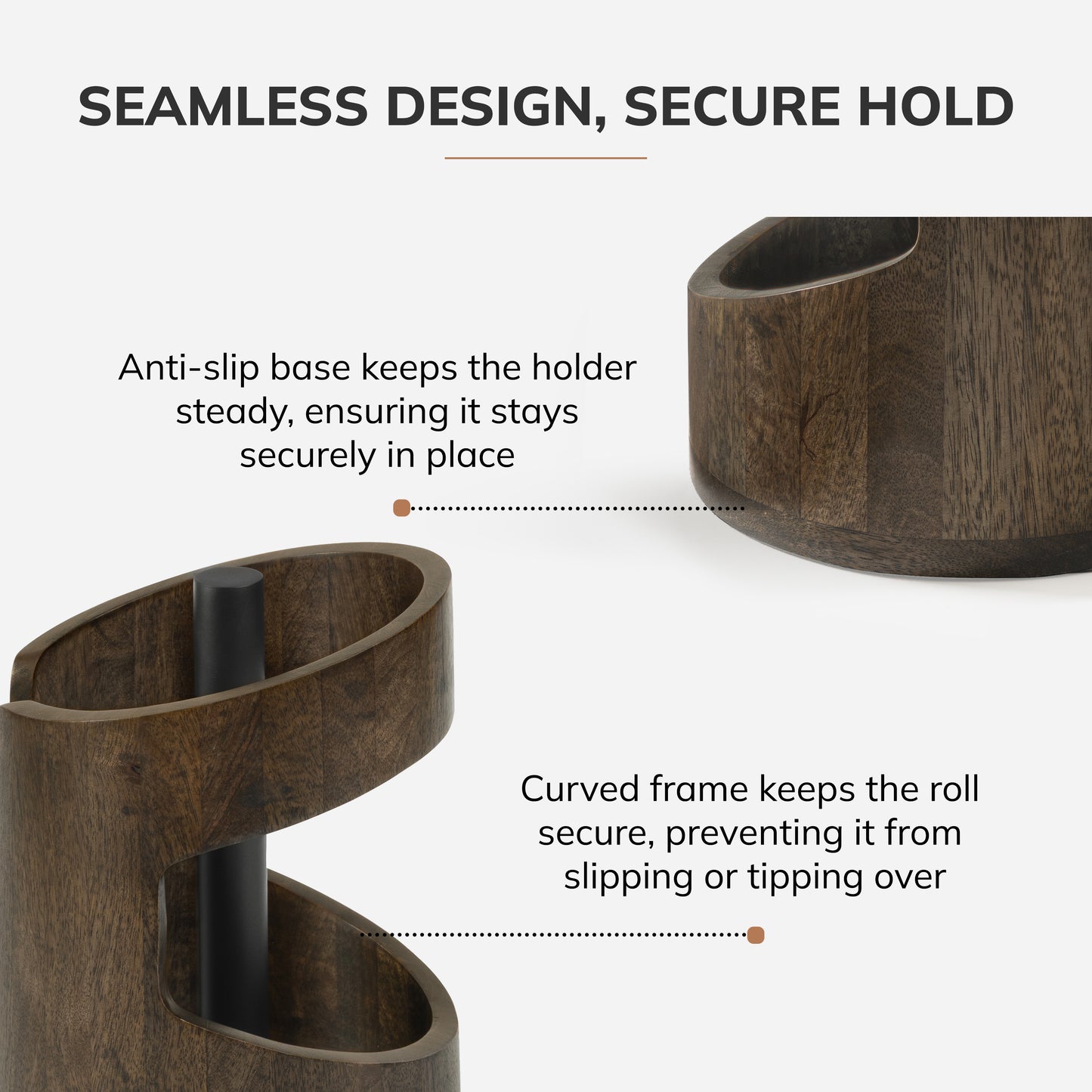 Amélie Paper Towel Holder - Chocolate