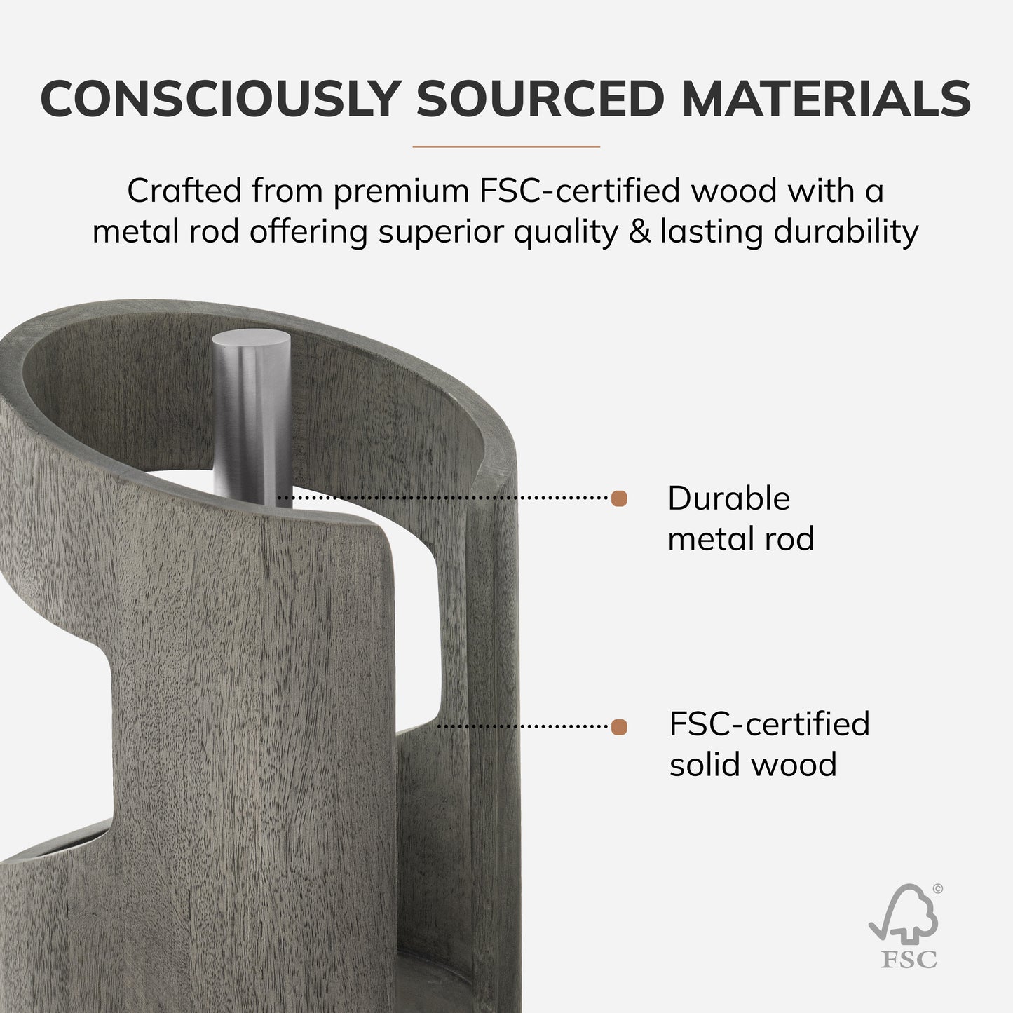 Amélie Paper Towel Holder - Gray