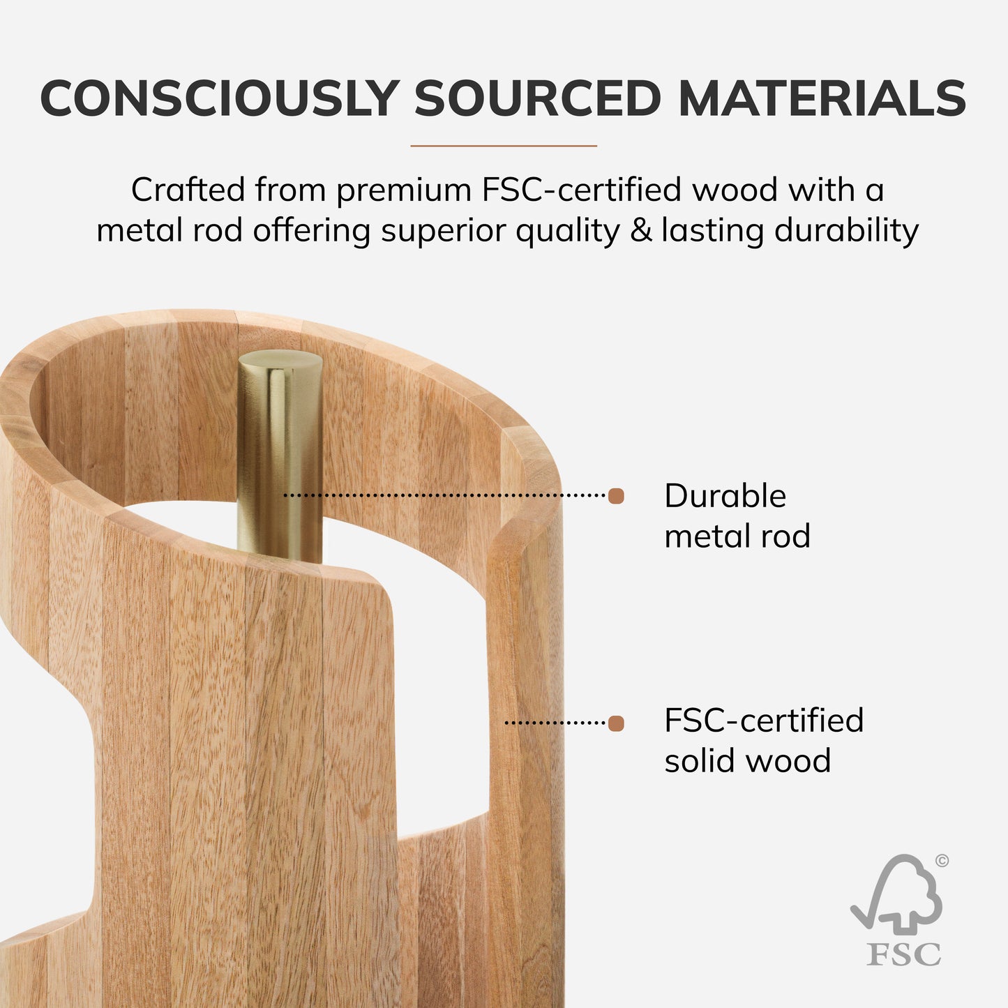 Amélie Paper Towel Holder - Natural