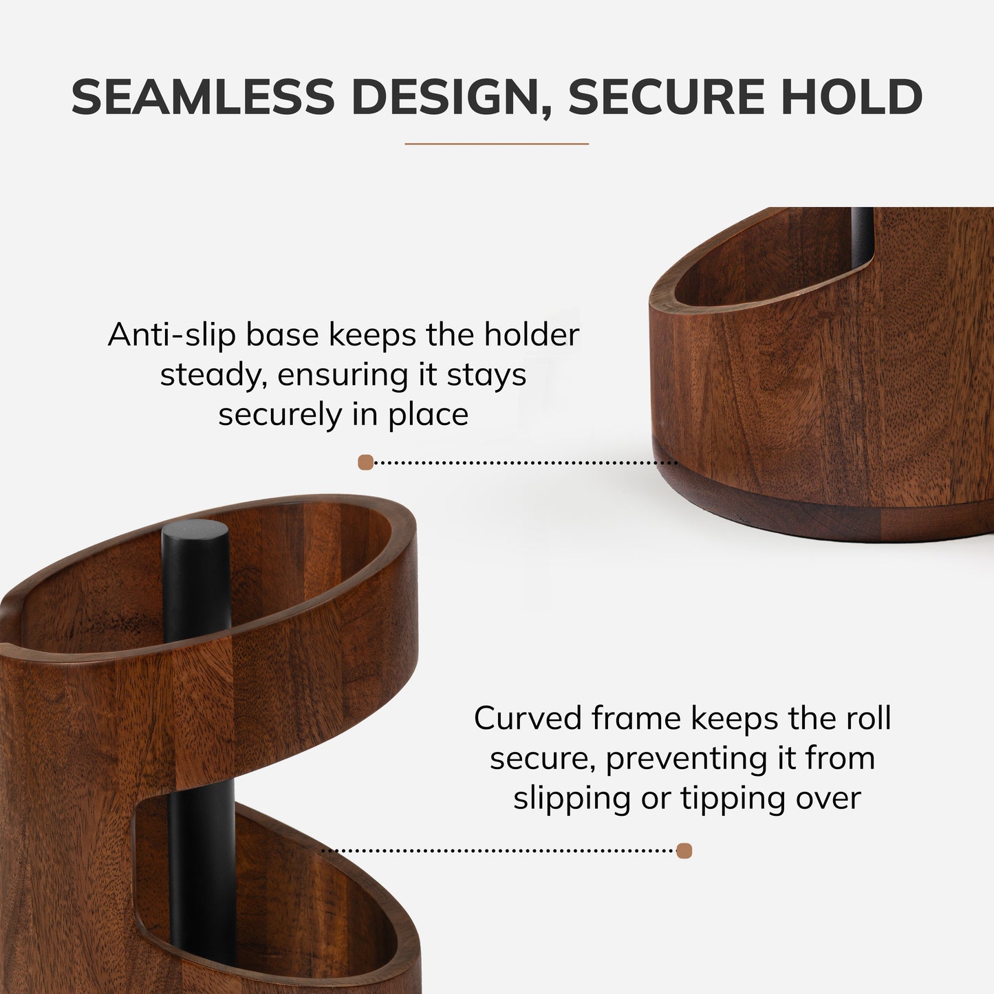 Amélie Paper Towel Holder - Walnut