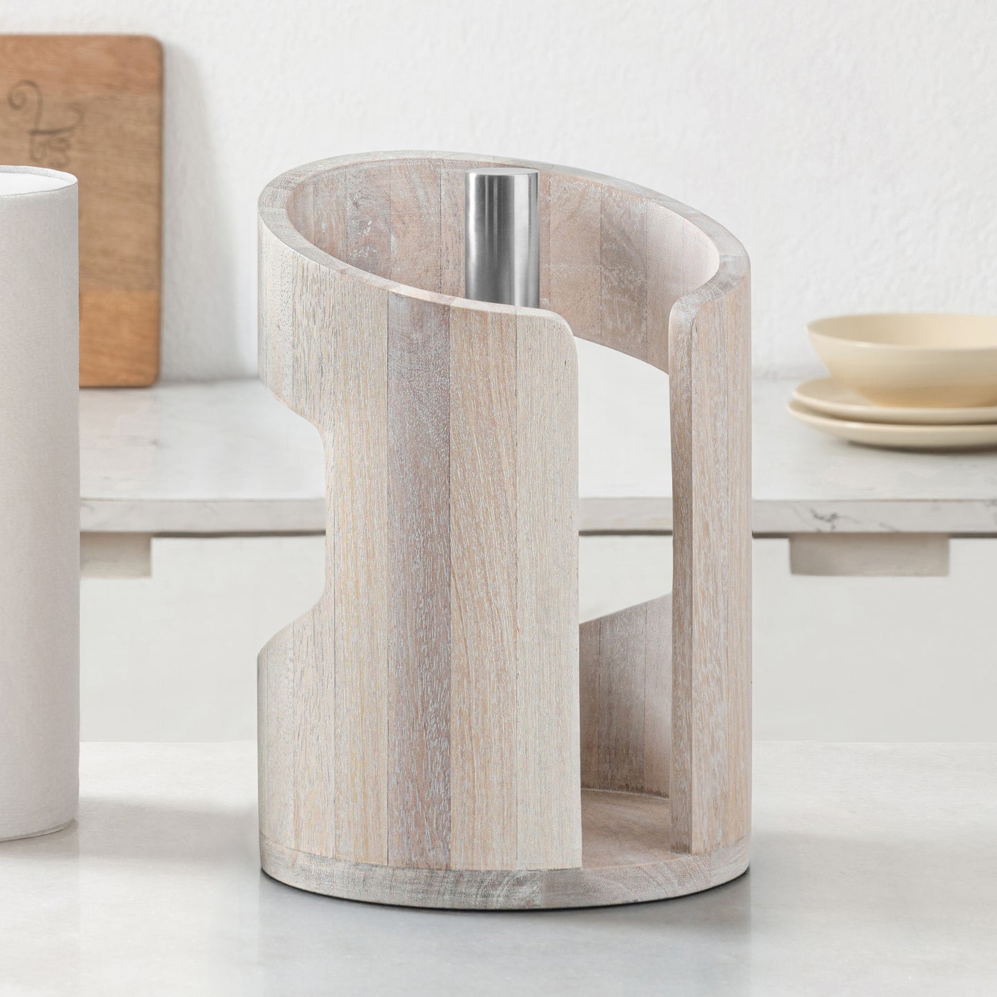 Mango Wood Amélie Paper Towel Holder