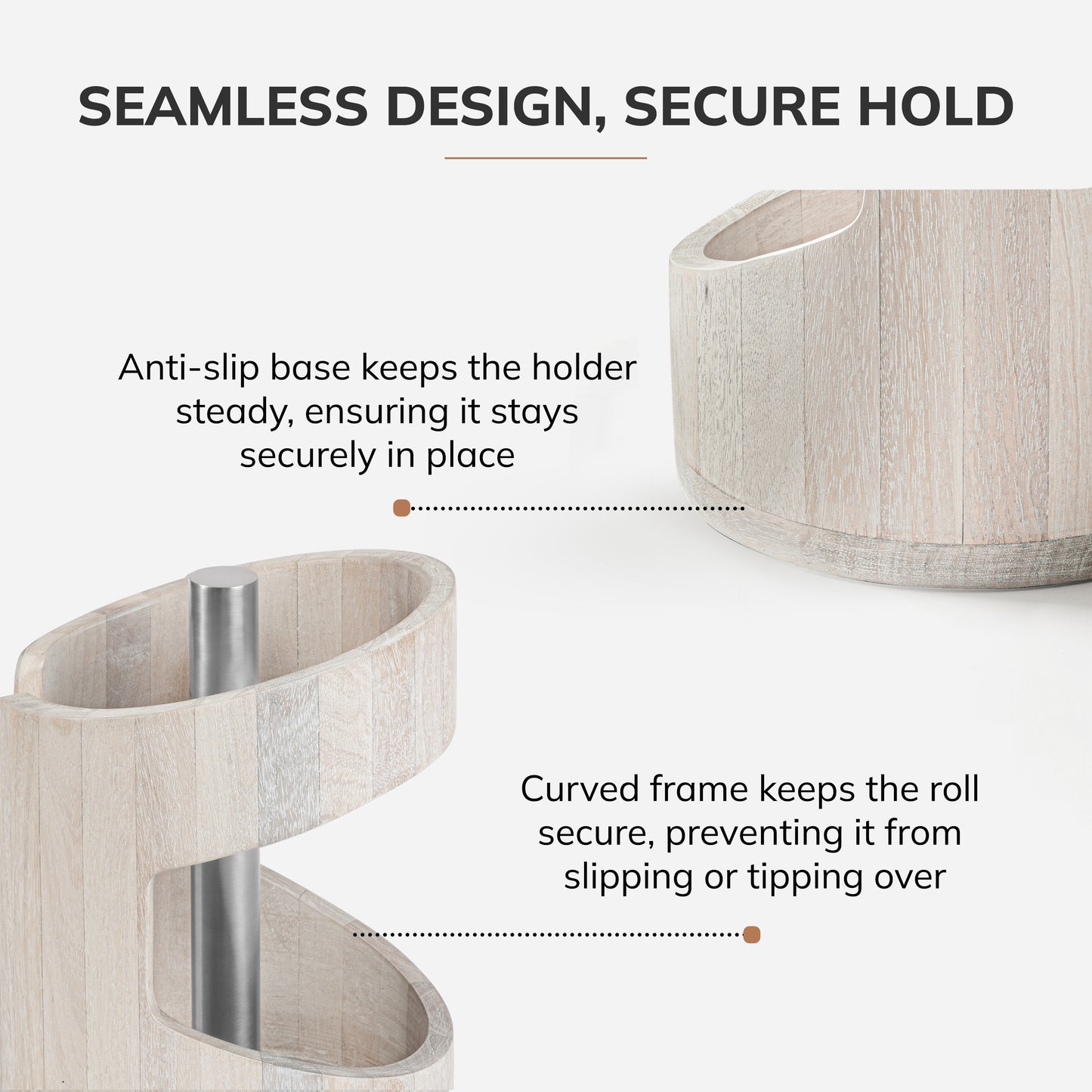 Amélie Paper Towel Holder - White Wash