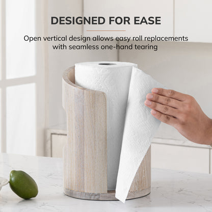 Amélie Paper Towel Holder - White Wash